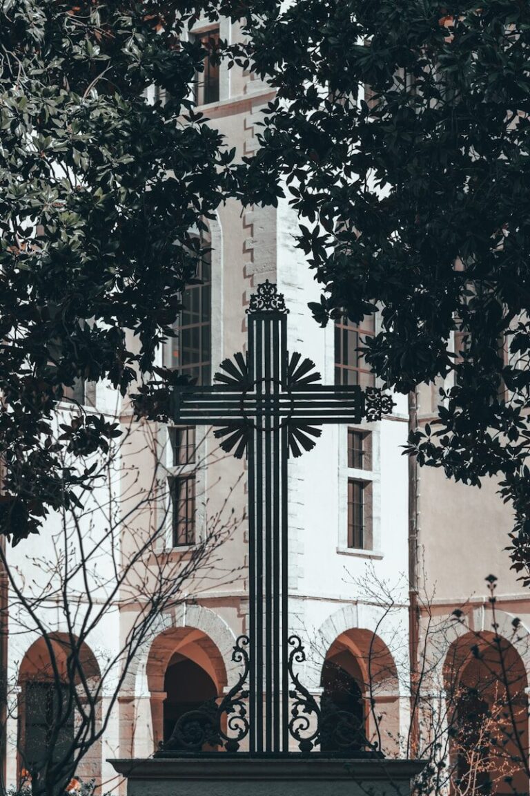 a clock tower in front of a building